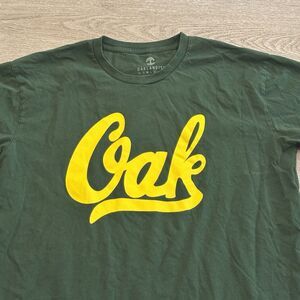 Oaklandish Green Graphic OAK T Shirt Mens XL MLB Oakland Athletics Rooted in Oak